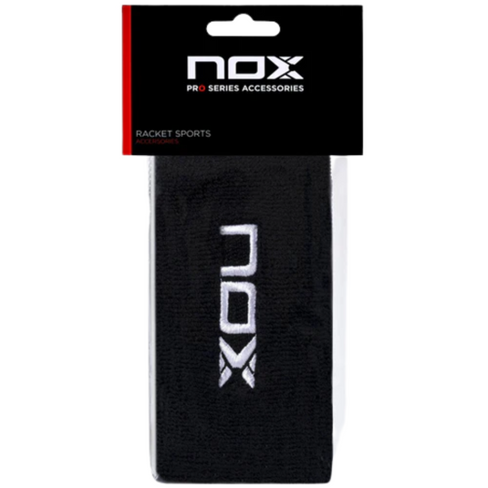2 Muñequeras Largas Padel Nox Pro Series Confort Negras Xl