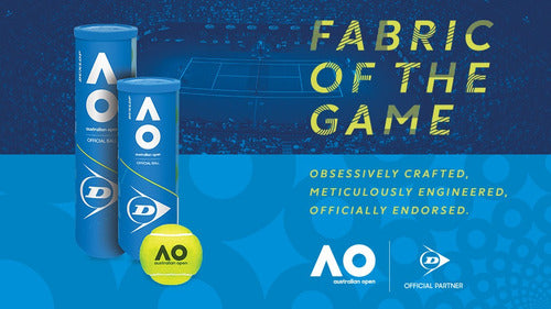 Cargue la imagen en el visor de la galería, Pelota Tenis Dunlop Australian Open Oficial x4
